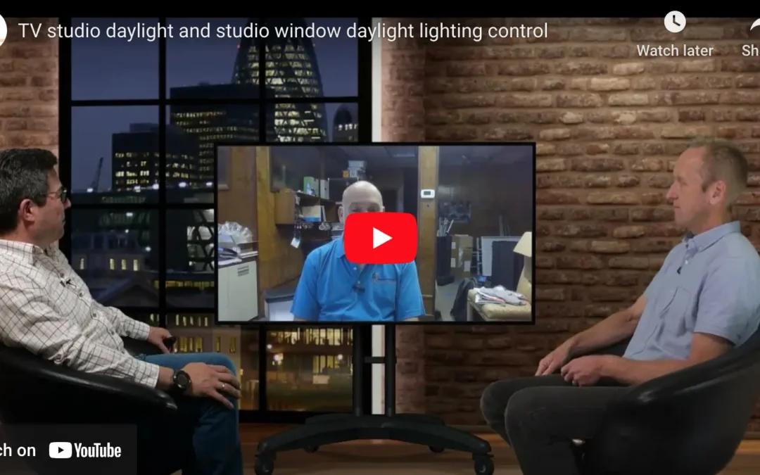 TV studio daylight and studio window daylight lighting control
